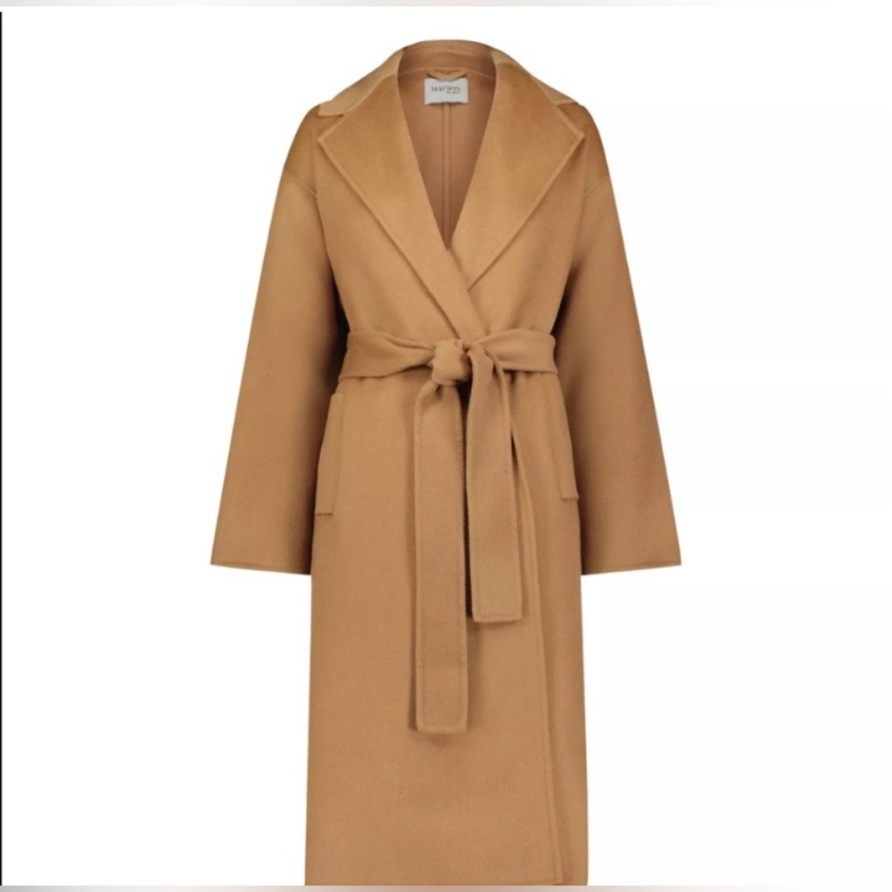 NWT Babaton Milior Italian Wool Camel Wrap Coat | M